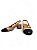 Slingback Giulia Domna Nude Biqueira Verniz Preta - Imagem 3