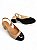 Slingback Giulia Domna Nude Biqueira Verniz Preta - Imagem 5