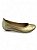 Sapatilha Your Shoes Dourada Couro - Imagem 1