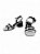 Sandália Your Shoes Banco e Preto - Imagem 3