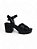 Sandália Your Shoes Preta Tratorada - Imagem 1