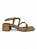 Sandália Your Shoes Tiras Pedras Rose Salto Médio - Imagem 1