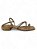 Sandália Your Shoes Tiras Pedras Rose Salto Baixo - Imagem 1