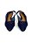 Slingback Your Shoes Azul Marinho Trama Salto Alto - Imagem 2