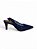 Slingback Your Shoes Azul Marinho Trama Salto Alto - Imagem 1