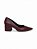 Scarpin Lia Line Marsala Salto Bloco - Imagem 1