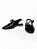 Slingback Your Shoes Preta Salto Dourado - Imagem 3