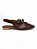Slingback Your Shoes Marrom Salto Dourado - Imagem 1