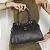 Bolsa WJ Preta Satchel Grande Estruturada Detalhe Presponto - Imagem 2