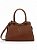 Bolsa WJ Marrom Satchel Grande Estruturada Detalhe Pesponto - Imagem 1