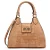 Bolsa WJ Camel Croco Satchel Md Estruturada - Imagem 1