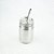 Copo Mason Jar Prata de Aço Inox Com Canudo 500ml (3321) - 01 Unidade - Imagem 3