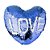 Capa de Almofada de Lantejoulas Coração 39x44cm Dupla Face Azul Escuro e Branco Para Sublimação ShopVirtua3000® (2189) - Imagem 1