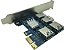 Multiplicador PCI-E 4 portas USB - Conversor Pcie para Mineração - 01 Unidade - Imagem 1