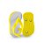 Chinelo Borracha Sublimático Modelo Tira Baby Amarelo 19/20 (com Tira Calcanhar) Embalado a Vácuo não Suja ou Amarela (JD7000) - 01 Unidade - Imagem 1