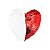 Capa de Almofada de Lantejoulas Mágicas Dupla Face Vermelho e Branca Sublimáticas Coração 39x44cm ShopVirtua3000® (2190) - Imagem 3