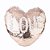 Capa de Almofada Coração de Lantejoula Mágica Dupla Face Champagne e Branca Para Sublimação 39x44cm ShopVirtua3000® (2193) - Imagem 1