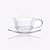 Xícara Vidro Cristal Parede Dupla P/ Café C/ Pires 90ml (Linha Elegance Sublimação) (2716) - 01 Unidade - Imagem 2