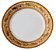 Prato de Porcelana Branco para Sublimação com Borda Decorada em Dourado 20cm (2785) - 01 Unidade - Imagem 1