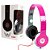 Importados - Fone De Ouvido Rosa Headphone A-567 Dobrável Cabo 1m - Imagem 1