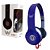 Importados - Fone De Ouvido Azul Headphone A-567 Dobrável Cabo 1m - Imagem 1
