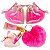 Amor Anjo - 2 Lip Gloss Glitter com Pompom Rosa Claro - Imagem 4