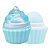 Mia Make - Balm Hidratante Cupcake Azul Claro 525 - Imagem 1