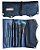 Hello Mini - Kit  de 7 Pincéis com Bolsa de Luxo Azul  Mini KT75-2 - Pacote com 6 Kits - Imagem 1