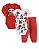 CONJUNTO 3 PEÇAS BODY E CALÇA VERMELHO E BRANCO PANDA - Imagem 1