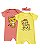 KIT ROMPER 2 PEÇAS SALMOM E AMARELO GATINHA - Imagem 1