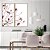 Conjunto com 02 quadros decorativos Flor Magnolia - Imagem 2