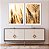 Conjunto com 02 quadros decorativos Nature Gold - Imagem 1