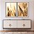 Conjunto com 02 quadros decorativos Nature Gold - Imagem 3