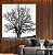 Conjunto com 02 Quadros Decorativos Árvore em Preto e Branco - Imagem 3