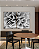 Conjunto com 02 quadros decorativos Abstrato P&B - Imagem 1