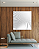 Quadro Decorativo Abstrato Branco 100x100cm (LxA) Moldura cor Branco - Imagem 1