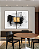Conjunto de Quadros Decorativos Abstrato Preto com Folhas de Ouro, Prata ou Cobre - Imagem 1