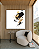 Quadro Decorativo Abstrato Preto com Folhas de Ouro, Prata e Cobre - Imagem 1