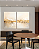 Conjunto de Quadros Decorativos Abstrato Bege com Folhas de Ouro - Imagem 2