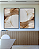 Conjunto com 02 Quadros Decorativos Abstrato Marrom e Dourado - Imagem 2