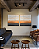 Conjunto com 02 quadros decorativos Abstrato Degradê Preto e Terracota - Imagem 1