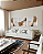 Conjunto com 03 Quadros Decorativos Abstrato Marrom e Dourado - Imagem 2