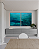 Conjunto com 02 quadros decorativos Abstrato Tons de Azul - Imagem 3