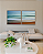 Conjunto com 02 quadros decorativos Mar Abstrato - Imagem 3