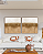 Conjunto com 02 quadros decorativos Abstrato Bege - Imagem 3
