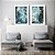 Conjunto com 02 quadros decorativos Blue Abstract - Imagem 1