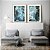 Conjunto com 02 quadros decorativos Blue Abstract - Imagem 2