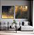 Conjunto com 02 quadros decorativos Textura Abstrata Gold - Imagem 1