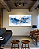 Conjunto com 02 quadros decorativos Abstrato Azul Marinho e detalhes Champanhe - Imagem 1