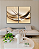 Conjunto com 02 quadros decorativos Abstrato Tons Quentes - Imagem 2